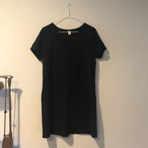 Black shirt dress